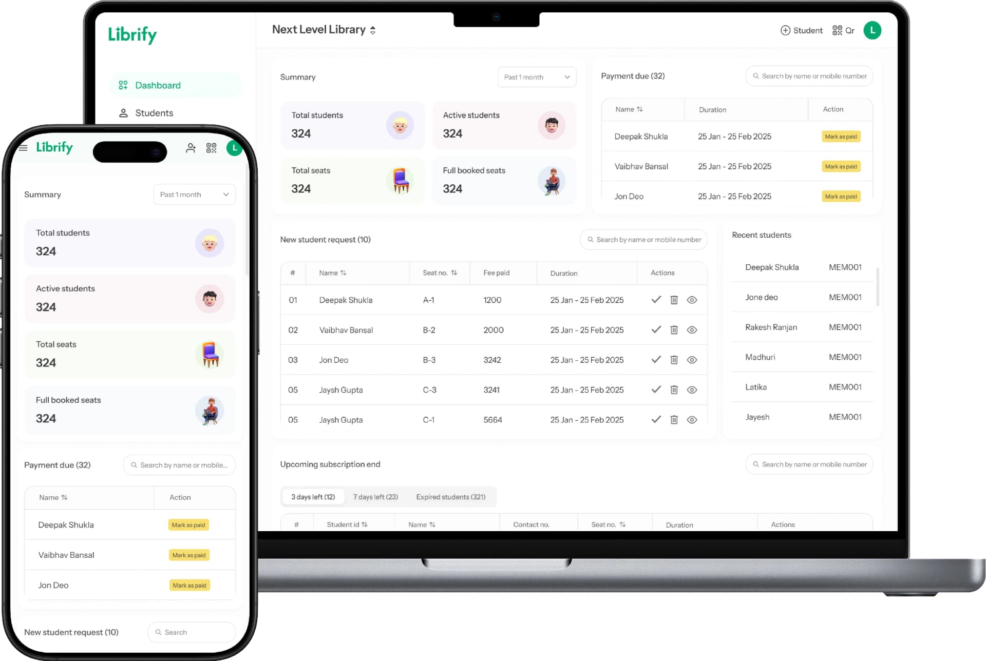 Librify Dashboard - Modern Library Management Interface